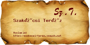 Szakácsi Teréz névjegykártya